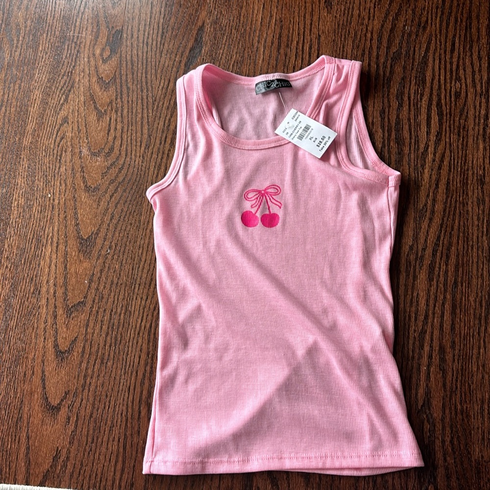 Chic2chic girls XL pink cherry tank